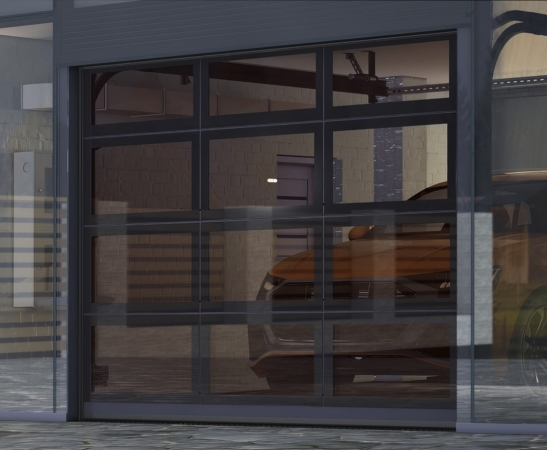 Панорамные ворота Алютех AluPro в Тбилисской